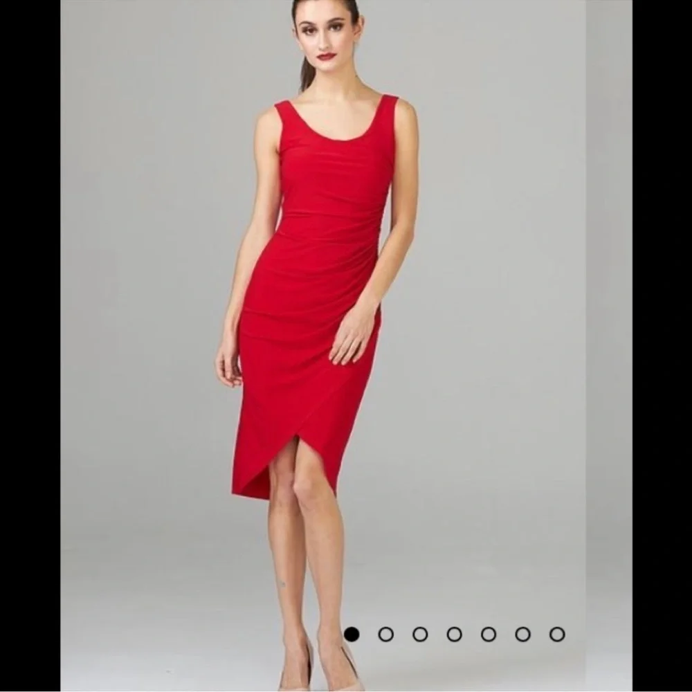 NWT Joseph Ribkoff Modele Lipstick Red Sexy Bodycon Dress Stretchy Siz 4